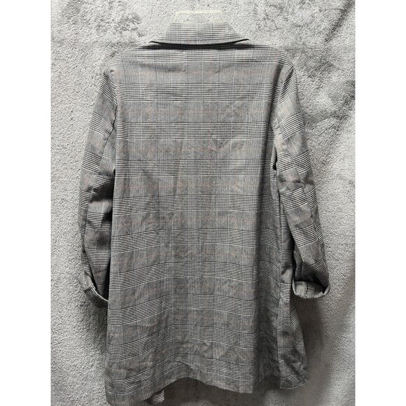 Stradivarius Women's Small Open Front Long Sleeve Blazer Houndstooth Herringbone - Picture 8 of 9